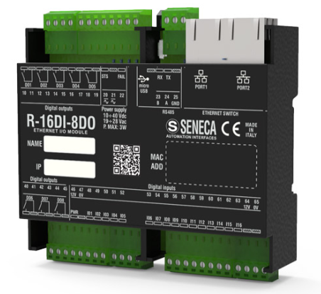 Module Entrée/Sortie R-16DI-8DO Profinet | SENECA